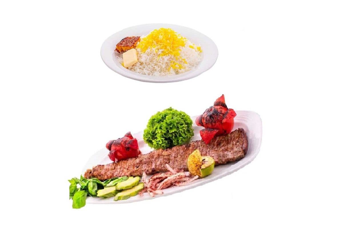 Tender Beef Kebab (Kababe Barg) with Rice