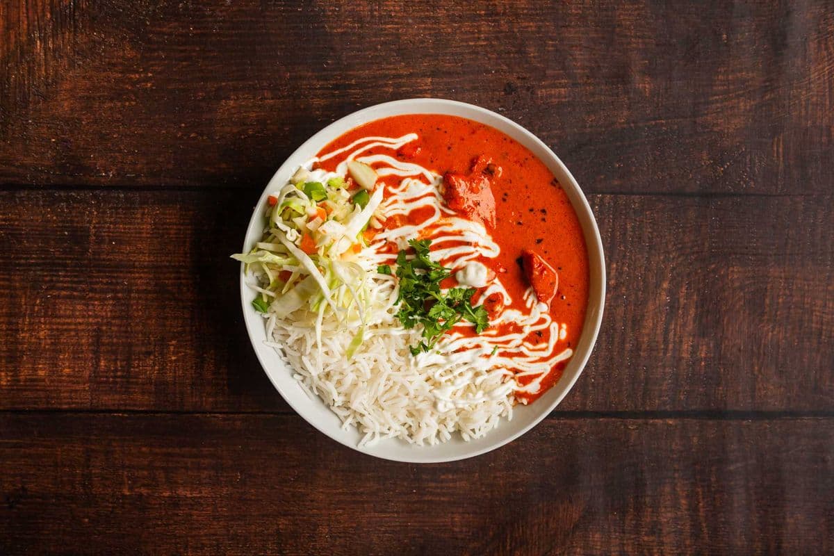 Butter Chicken Rice Bowl