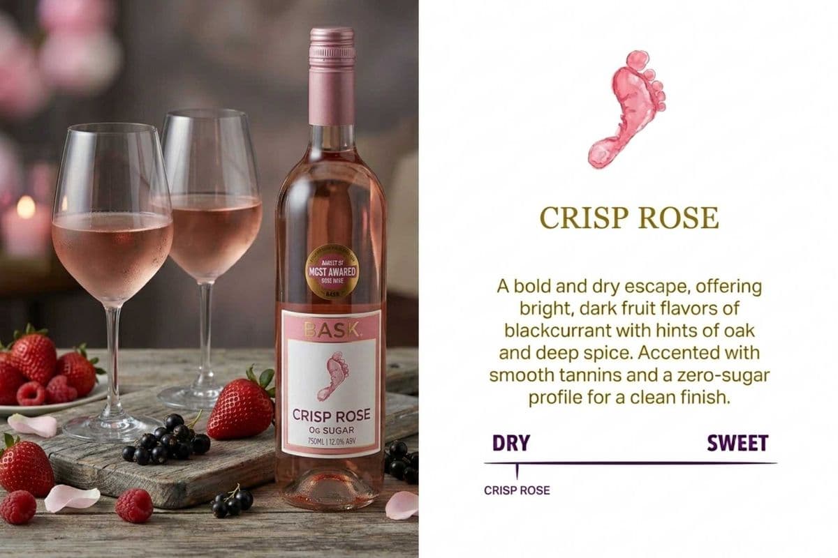 BASK CRISP ROSE (750ML) 12.0% ABV (1 x 750 mL)