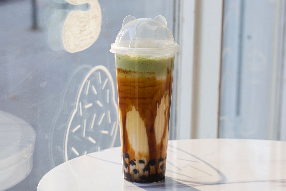 Brown Sugar Matcha Dirty Milk