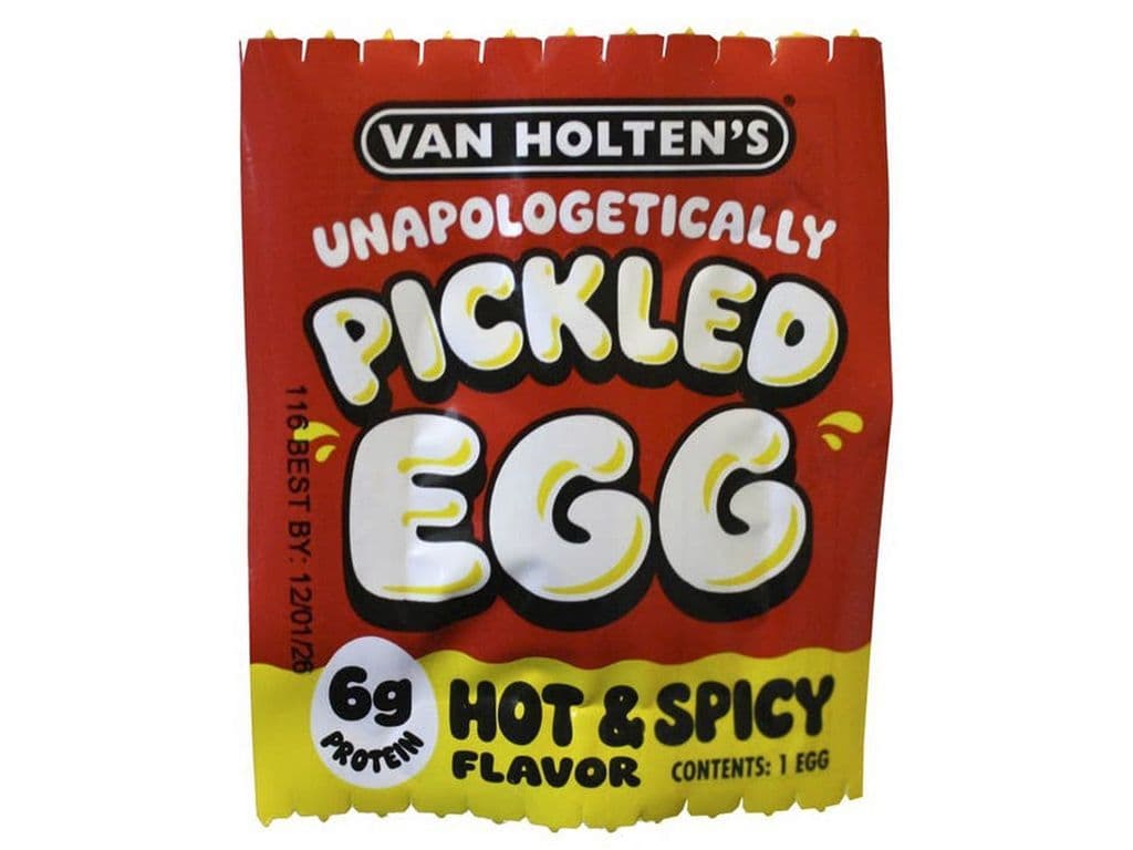 Van Holten Pickled Egg Hot & Spicy (6g of Protein) Dill Pickle Snack