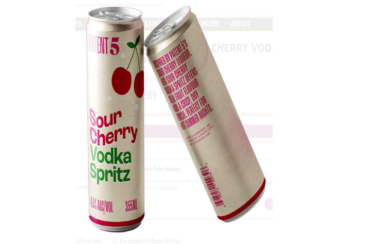 Patent 5 Sour Cherry Vodka Spritz (1 x 355 ml can)