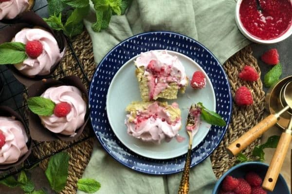 Raspberry and Cream Cupcake (Dairy Free)