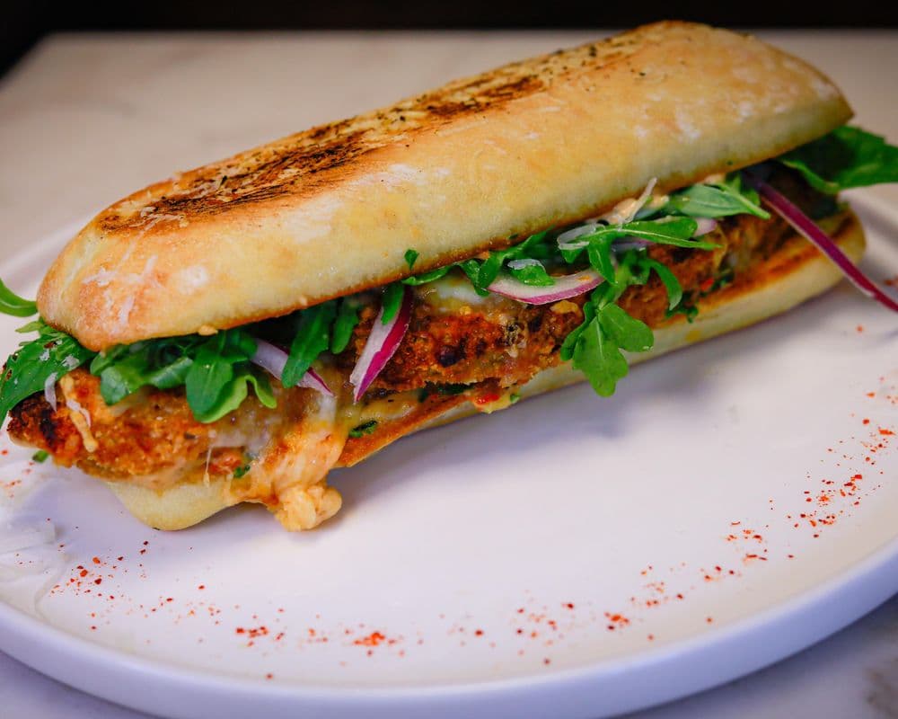Panini Parmigiana d'Aubergines /Panini Eggplant Parmigiana