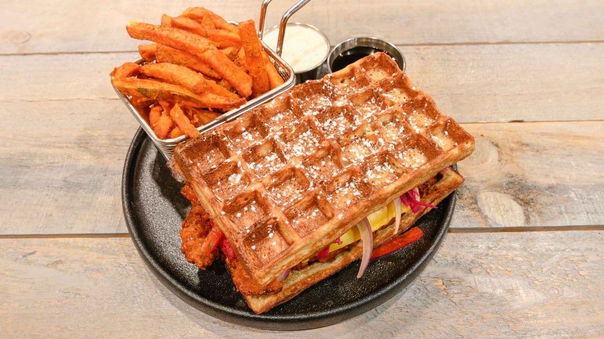 Sandwich gaufré poulet