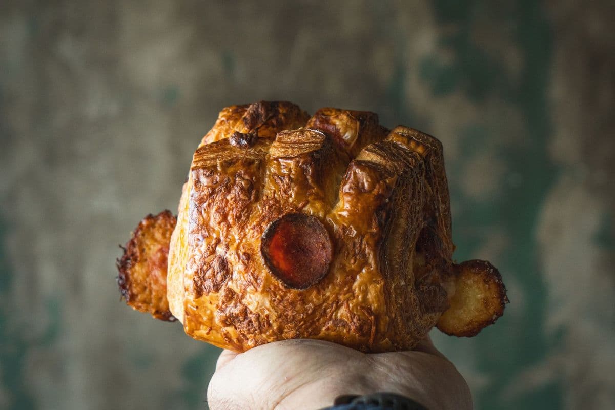 Savoury Croissant Bear Paw - Croque Monsieur