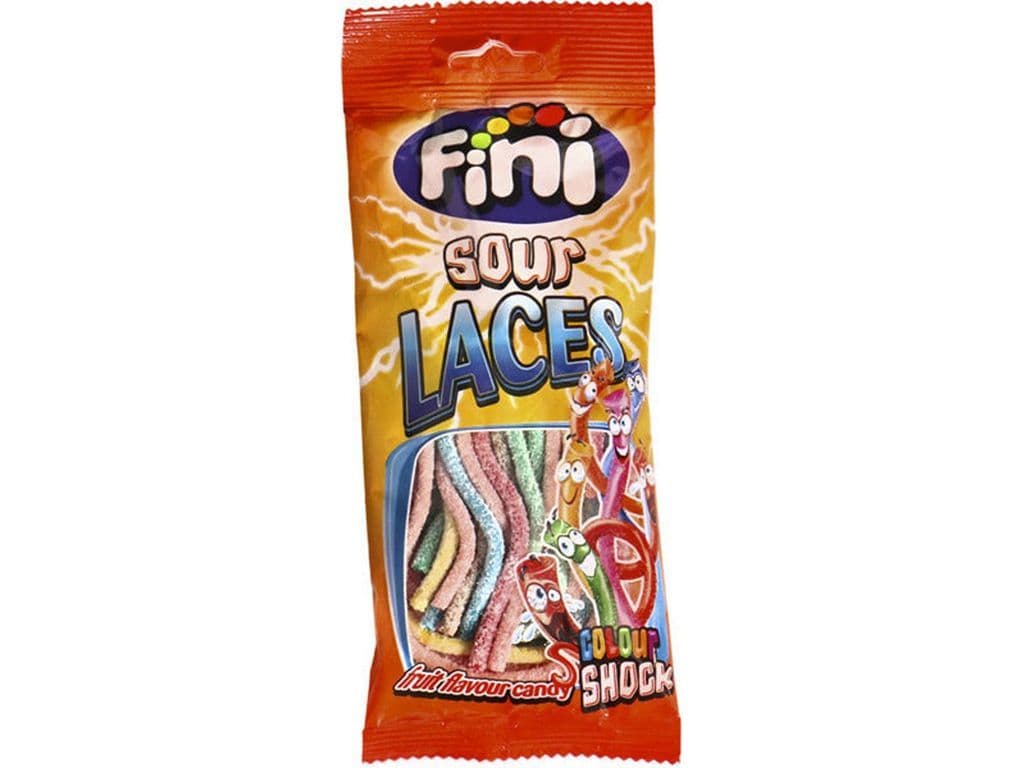 Fini Sour Laces Spanish Gummy Strings 90g Candy