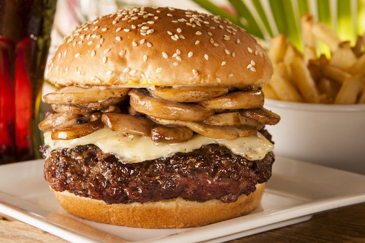 MUSHROOM SWISS BURGER MEAL