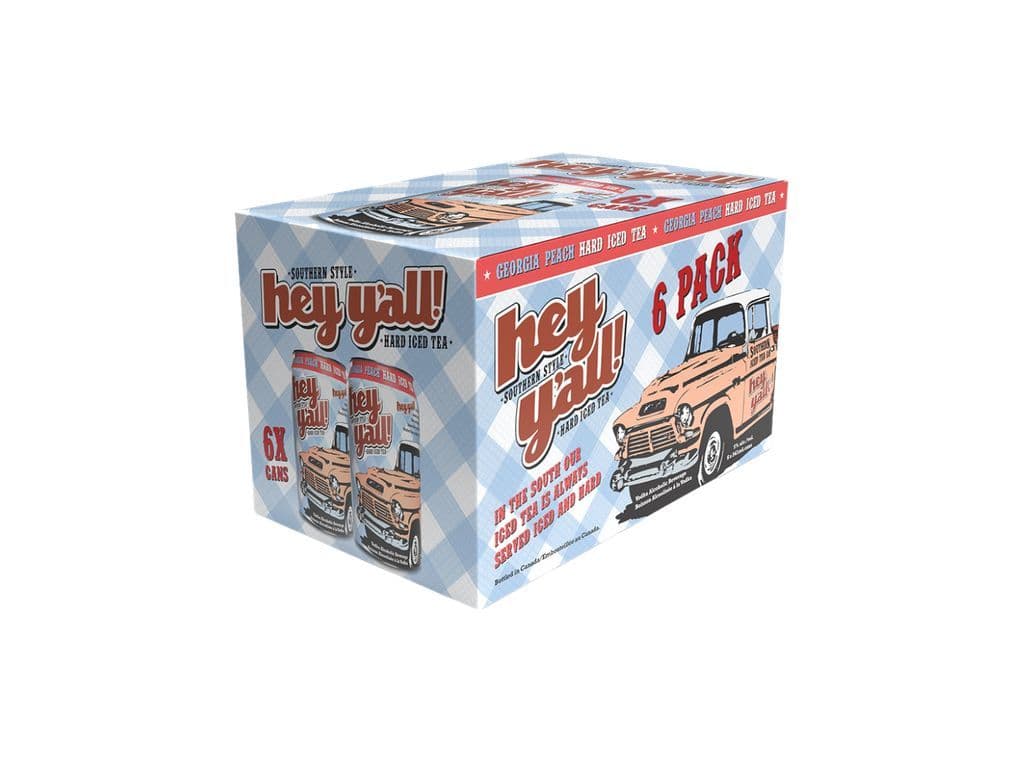 Hey Y'All - Georgia Peach Hard Iced Tea Can (6x355ml)