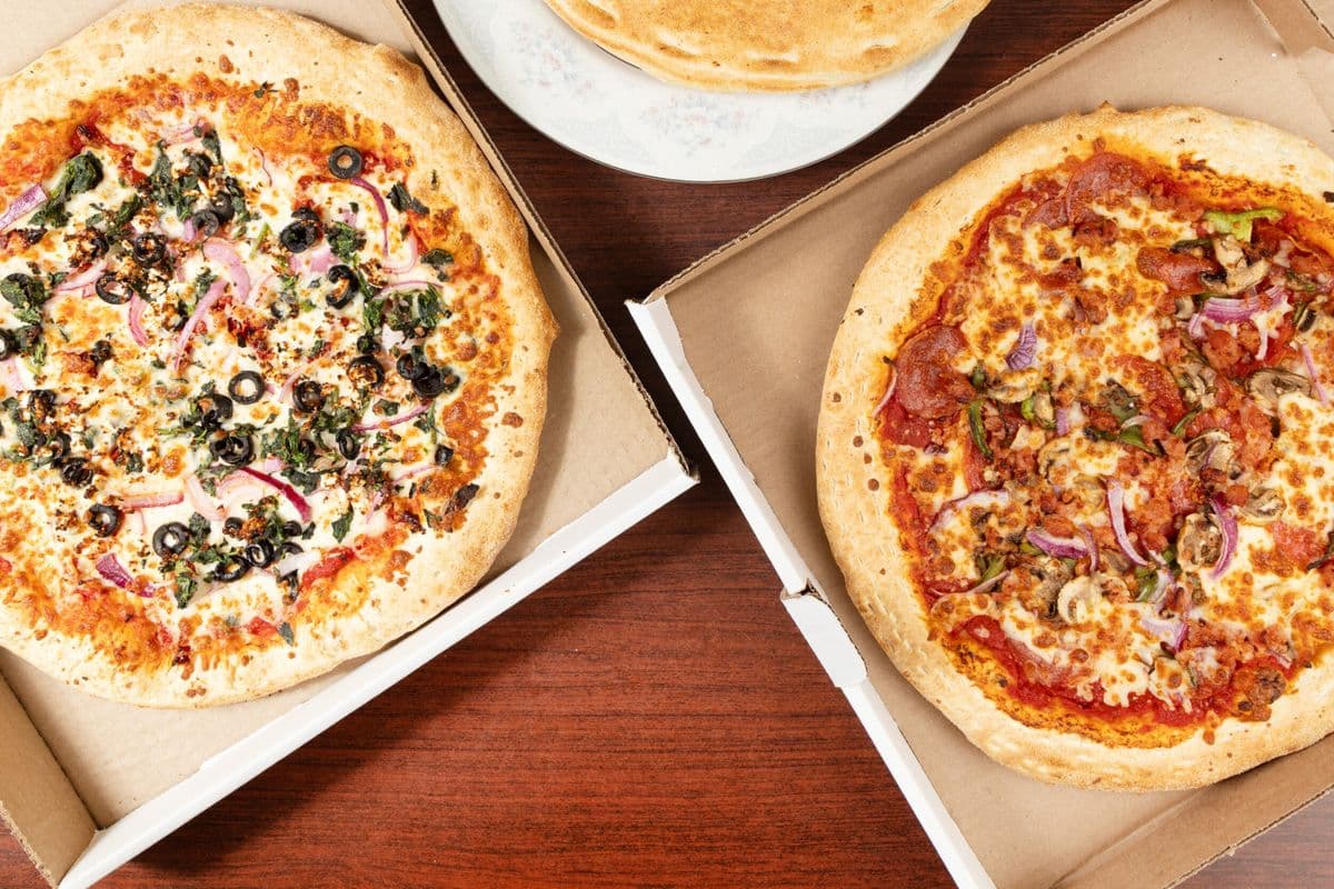 Jumbo Deal - Two Large Pizzas with Three Toppings Each, Twenty Wings, and Cheesy Bread