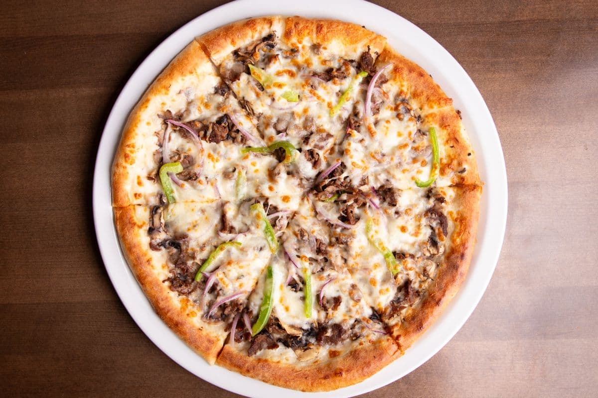 Medium Steak Mushroom Melt Pizza