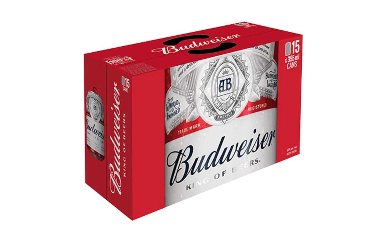 BUDWEISER 15PK CANS***SUPER SUMMER SAVINGS***SAVE $5.00 NOW*** (15 x 15PK CANS)
