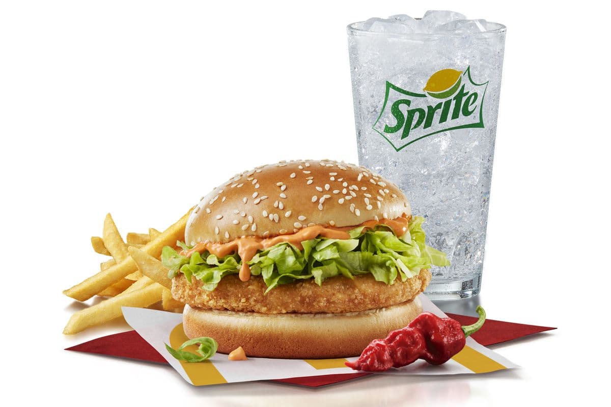 Spiciest Ghost Pepper McChicken Extra Value Meal [630-1060 Cals]
