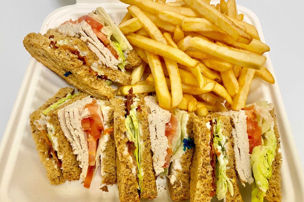 Turkey Clubhouse with Fries