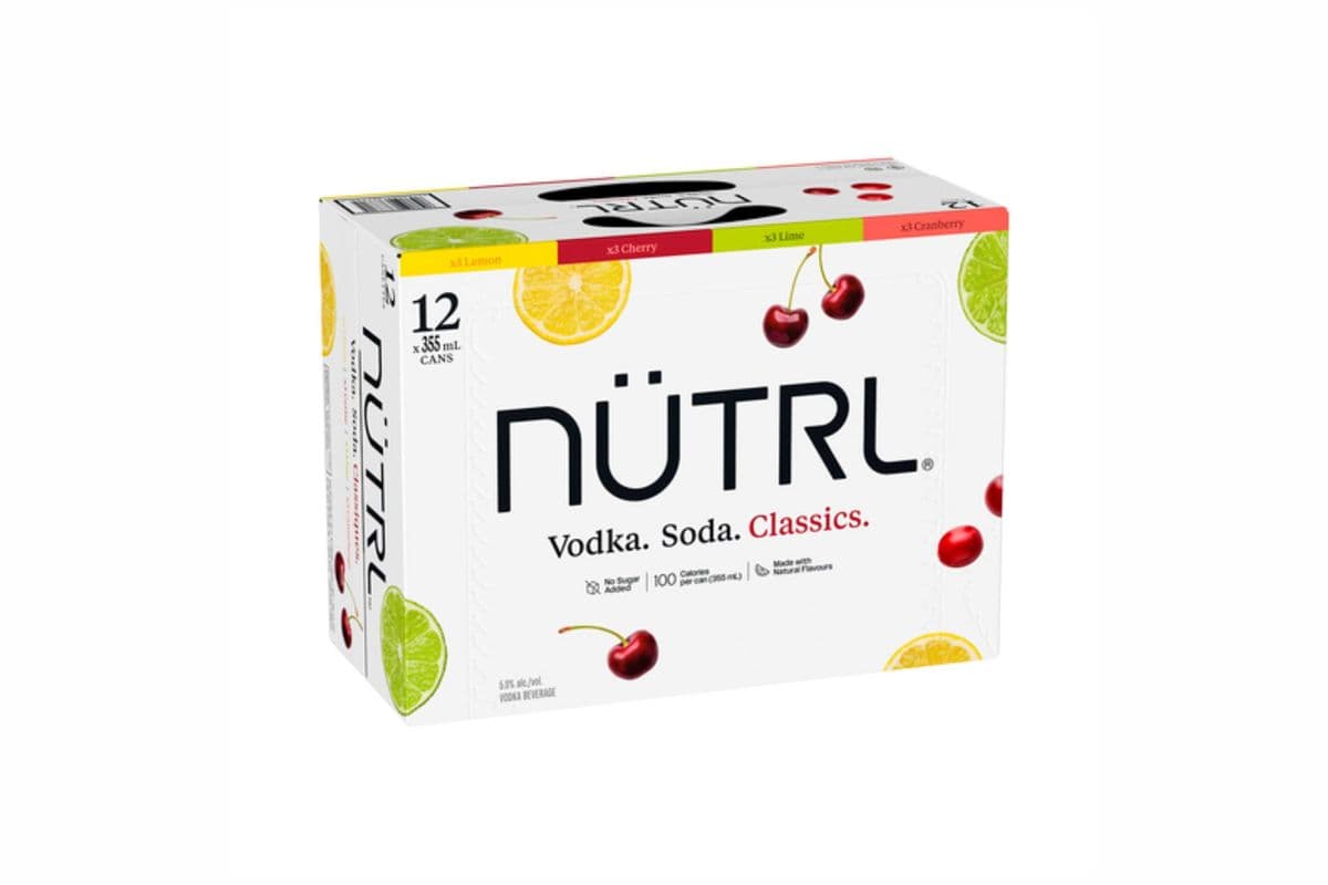 Nutrl Vodka Soda Classic Mix 12 Can (12 x 355ml)