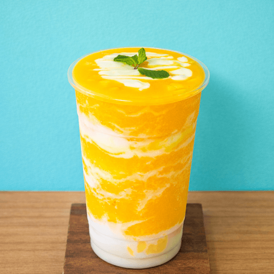 Real Fresh Mango Yogurt Slush / 리얼 망고 요거트 슬러시 / 真正的新鲜芒果酸奶雪泥