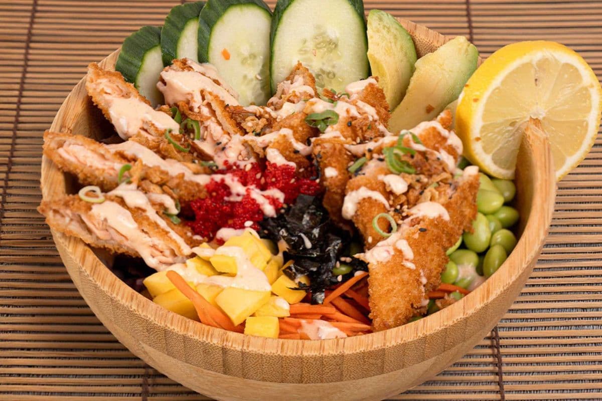 Poke saumon katsu