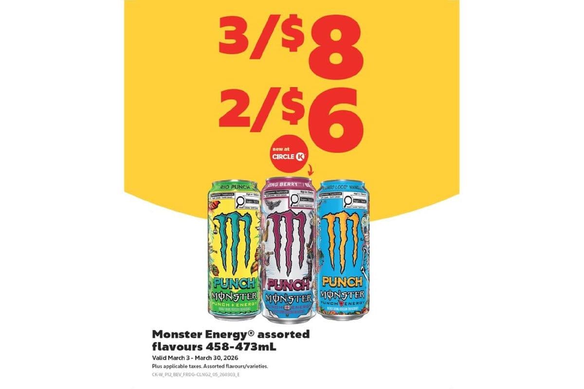 Monster Energy Drink (473 ml) - 3 for $8.00