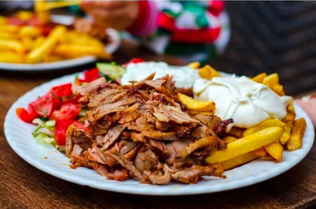 Two Pieces Beef and Lamb Gyros Dinner