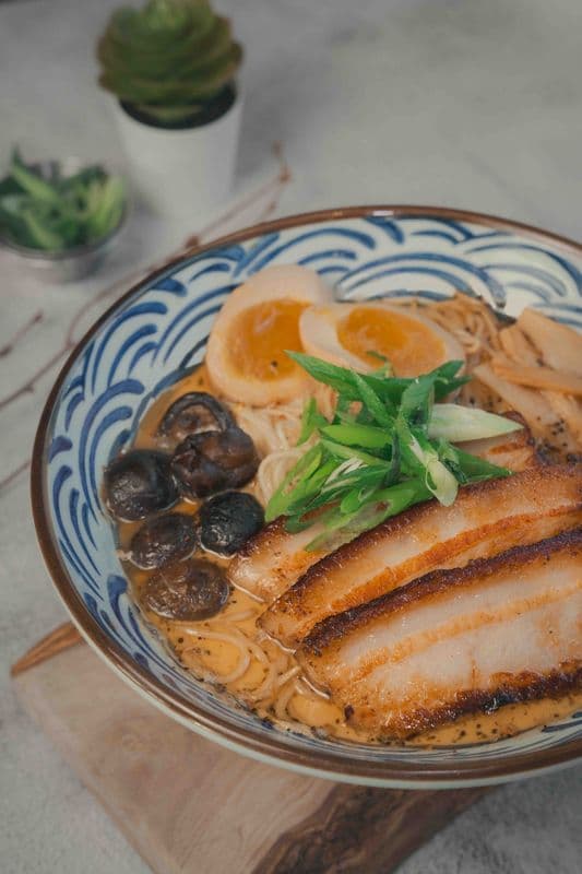 Mirin Chashu Tonkatsu Ramen W/ Black Garlic Oil