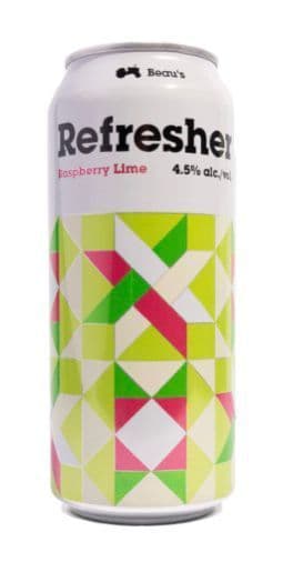 Beau's Refresher Raspberry Lime,  473 mls can beer(4.5%ABV)