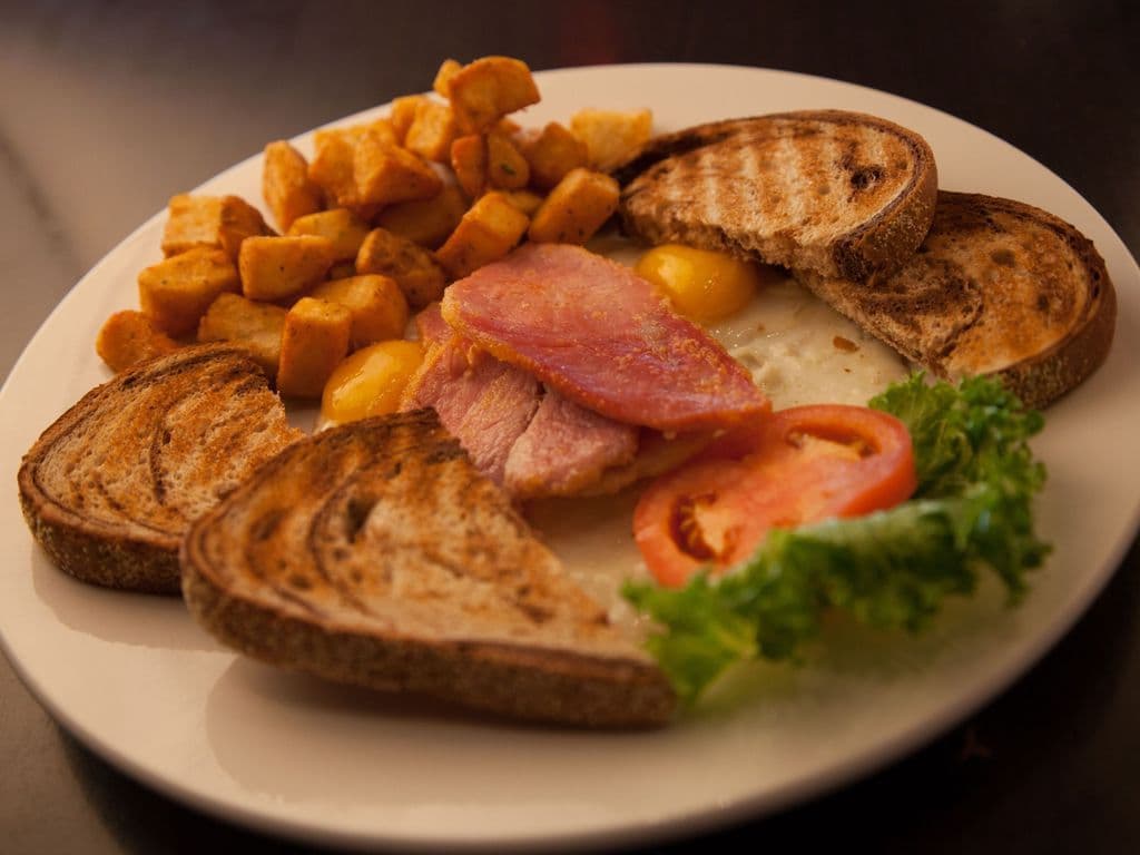 Three Egg Breakfast with Bacon