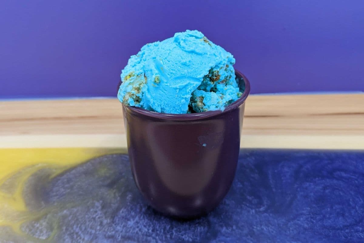 Cookie Monster Ice Cream (A scoop in an 8oz cup)