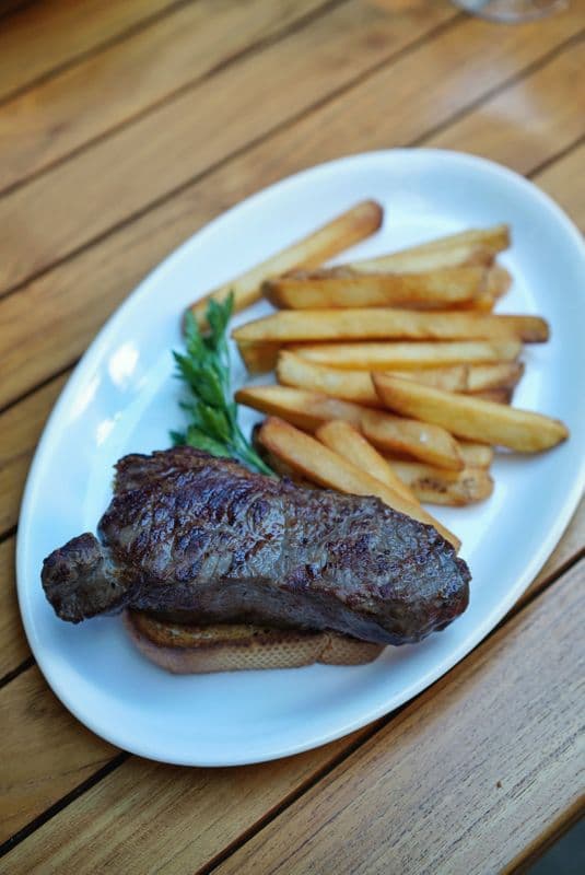 NY Steak Sandwich and Fries