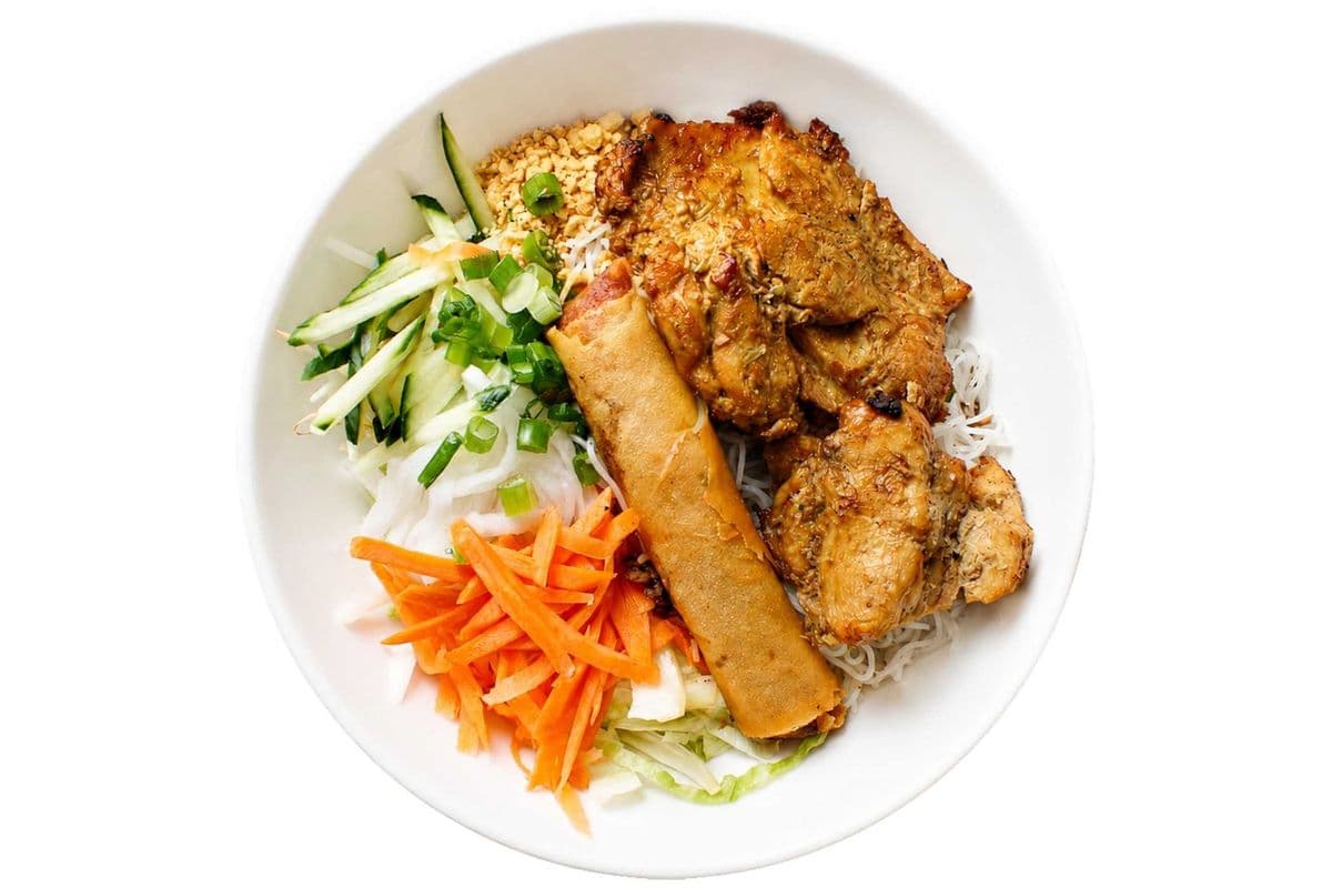 35. Grilled Lemongrass Chicken and Spring Roll Vermicelli