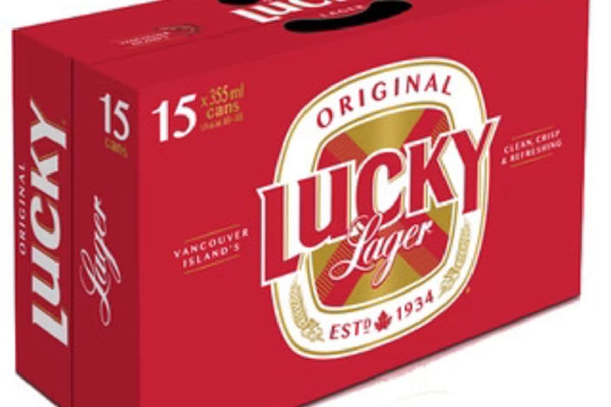 Lucky Lager beer 15PK 355ML CANS (15 x 355ml)