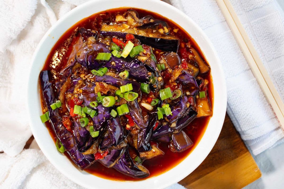 Stir Fried Eggplants with Spicy and Sour Sauce 鱼香茄子