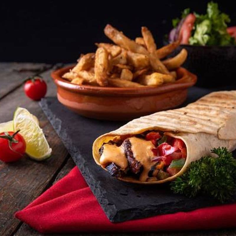 Assiette wrap escalope de porc / Pork Escalope Wrap Plate