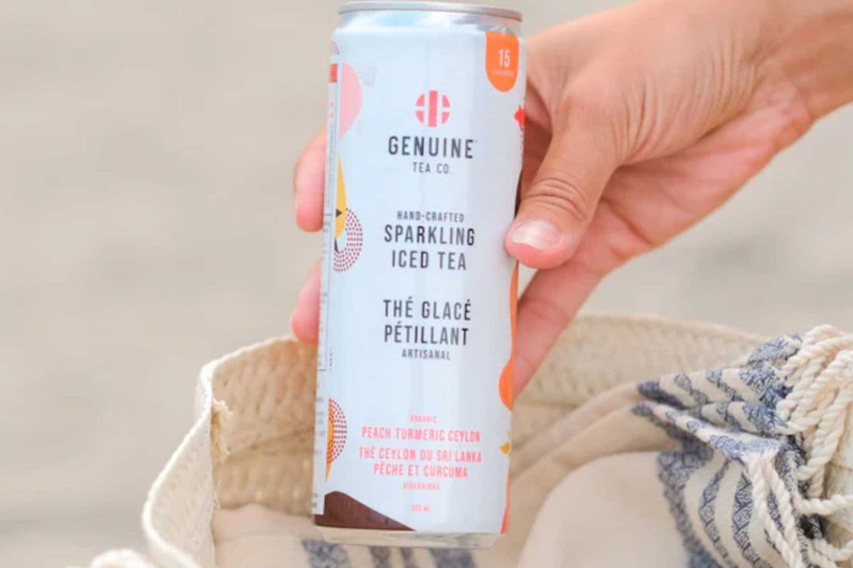 Organic Peach Turmeric Ceylon - Sparkling Iced Tea (355 ml)