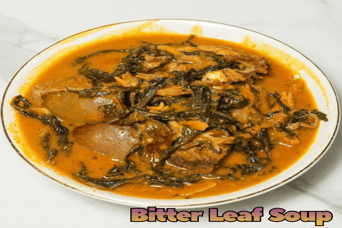 Bitterleaf Soup / Swallow with Assorted Meat and Dry Fish