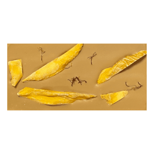 Mango and Saffron Caramelized White Chocolate Bar