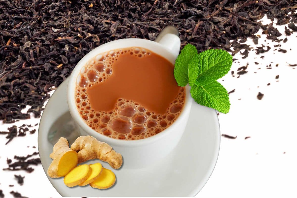 Mint & Ginger Herbal Tea (with Milk)