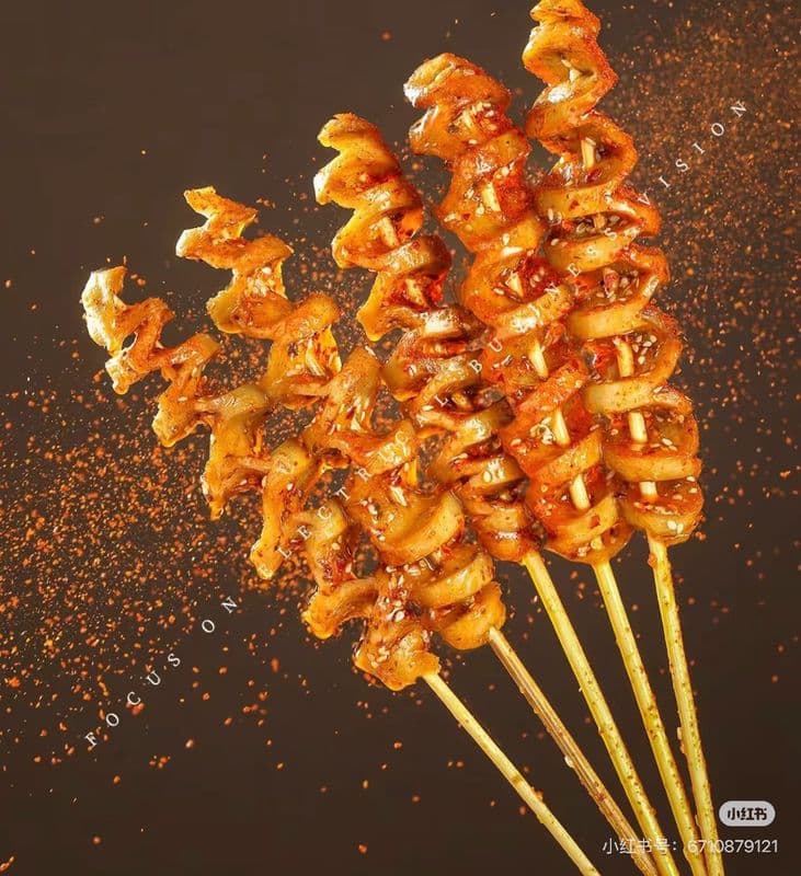 Spicy Cumin Gluten Skewers - 3 skewers / 香辣孜然面筋串 - 3串