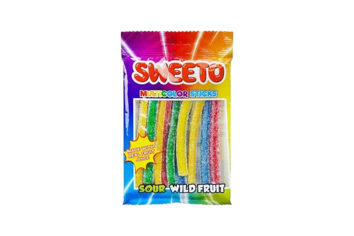 BOGO - SWEETO MULTICOLOR STICKS SOUR WILD FRUIT (80g) (150 Cal)