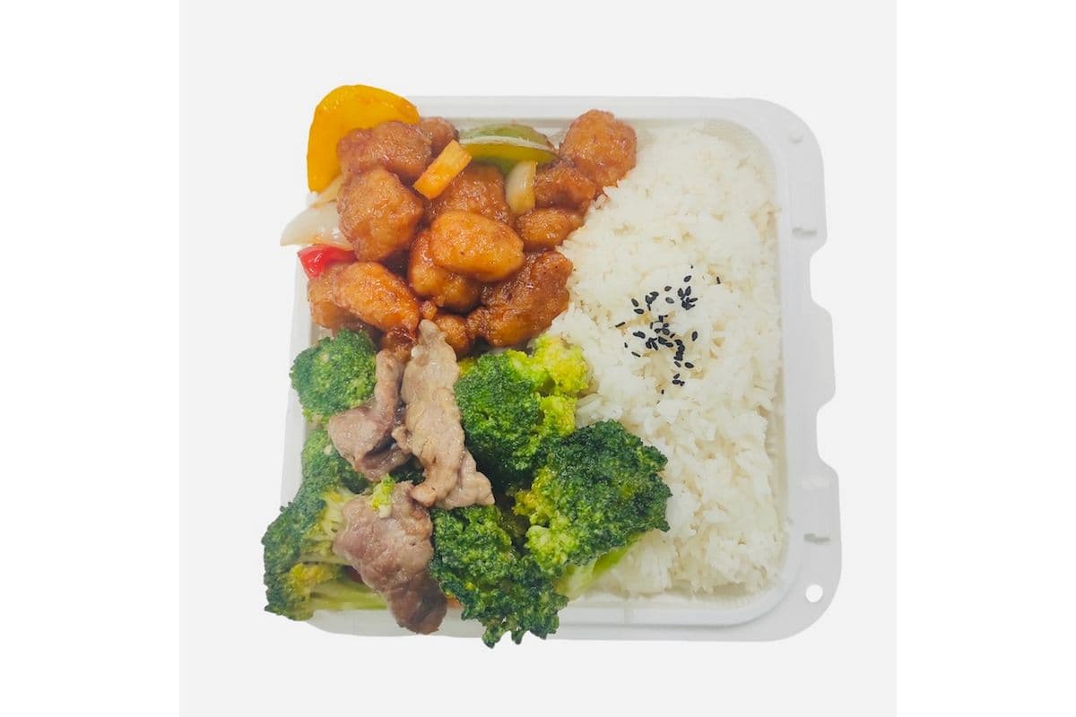 e. Sweet-and-Sour Pork with Beef and Broccoli