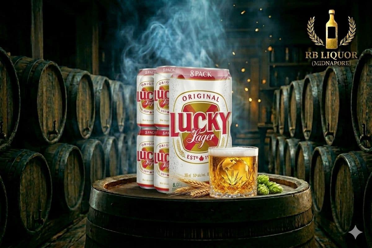 LUCKY ORIGINAL LAGER BEER (8 X 355ML) 4.8% ABV (8 x 355 mL)