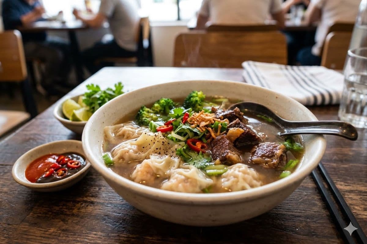 Beef Brisket Wonton Noodles Soup