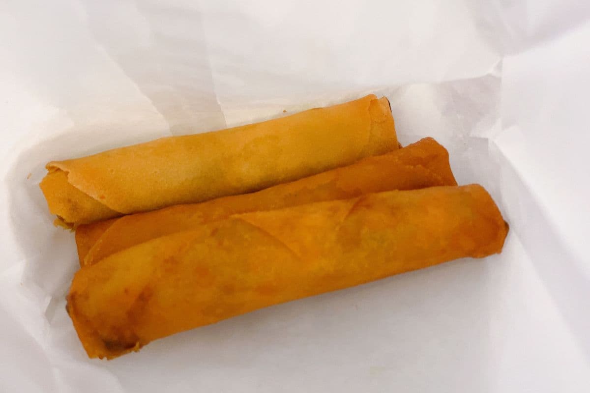 1. Vegetable Spring Rolls (3 pcs)