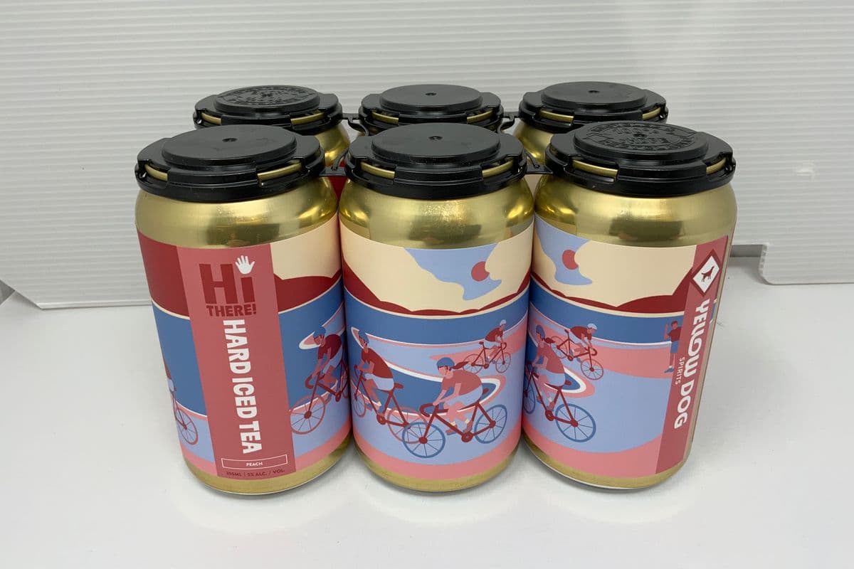 YELLOW DOG HARD ICED TEA -PEACH (6 x 355ml)