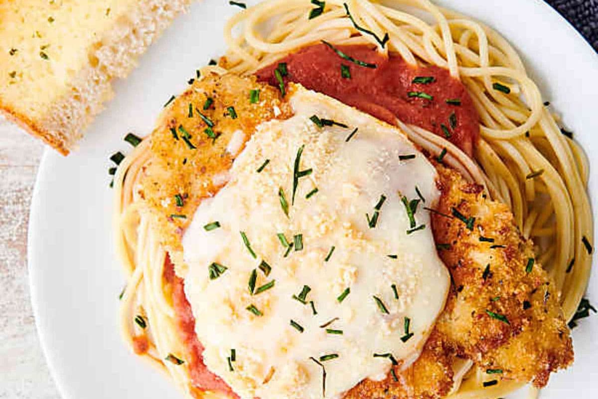 Chicken Parmigiana with Spaghetti for Two