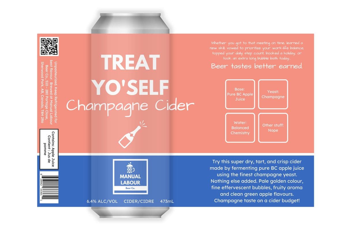 Treat Yo'Self Champagne Cider (1 x 473 ml)