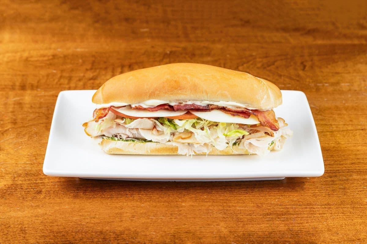 Turkey Pesto Club On A Bun
