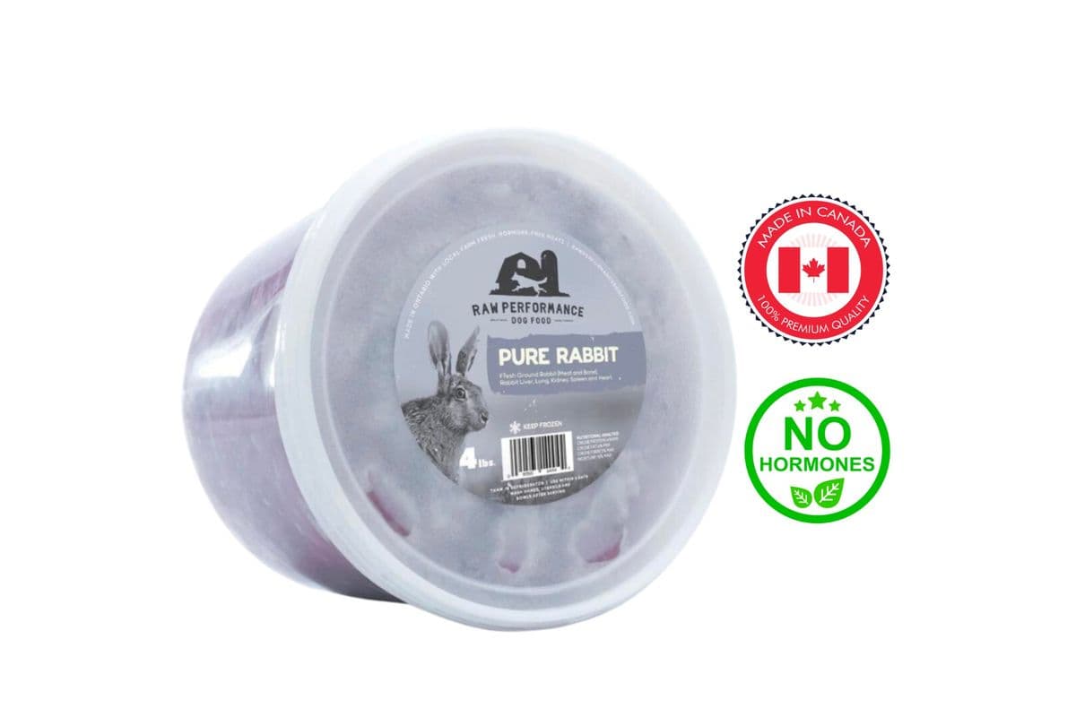 Raw Performance - Pure Rabbit Raw Dog Food (4 lbs)