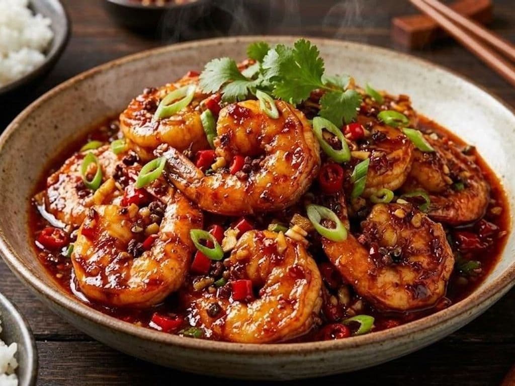 Schezwan Chilli Shrimp