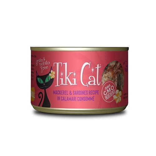 Tiki Cat Grill Mackerel & Sardines Recipe in Calamari Consommé Wet Cat Food 6 oz
