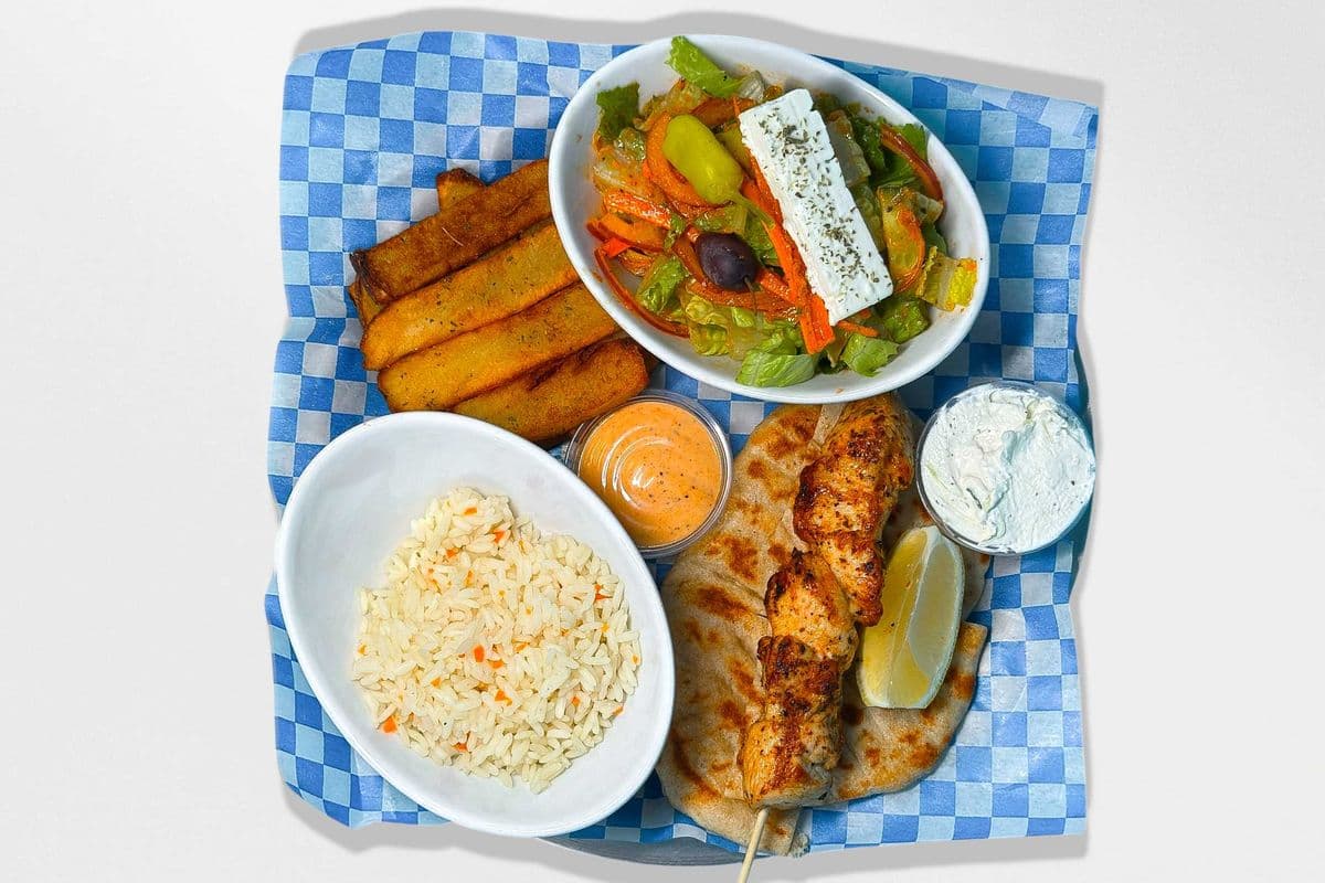 Assiette - Bâton de souvlaki au poulet / Chicken Souvlaki Stick